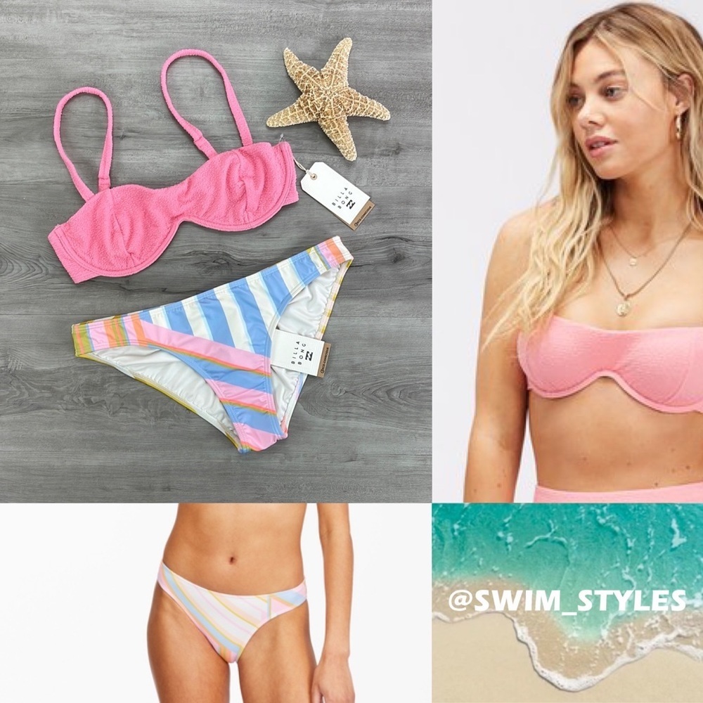 ☀️BILLABONG☀️ SO DAZED OLIVIA UNDERWIRE BREAK OF DAWN LOW-RIDE BIKINI SET